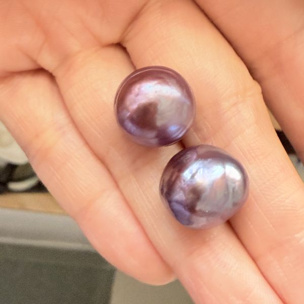 淡水珍珠-金屬濃紫#e0805 