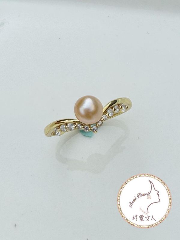 日式輕珠寶設計款戒指#rfp0839 輕珠寶戒指,珍珠戒指,淡水珍珠戒指