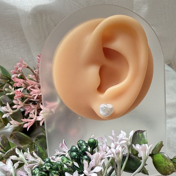 藍血銀子單支耳釘efc160 