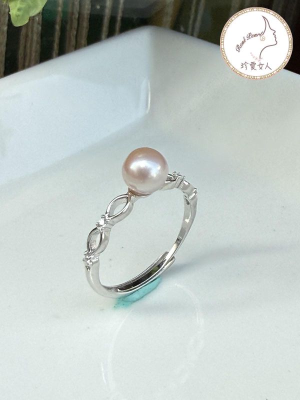 粉色系珍珠戒指#rfp0826 輕珠寶戒指,珍珠戒指,淡水珍珠戒指