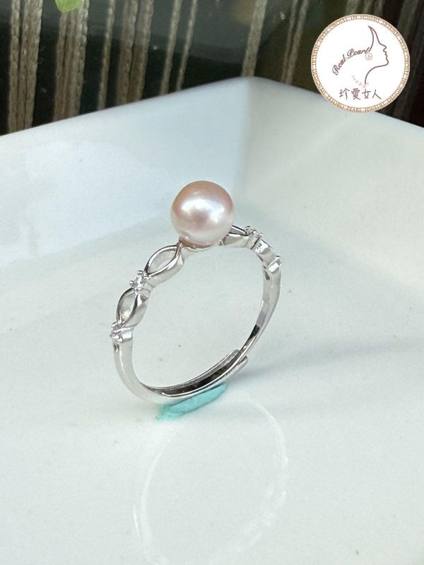 粉色系珍珠戒指#rfp0826 輕珠寶戒指,珍珠戒指,淡水珍珠戒指