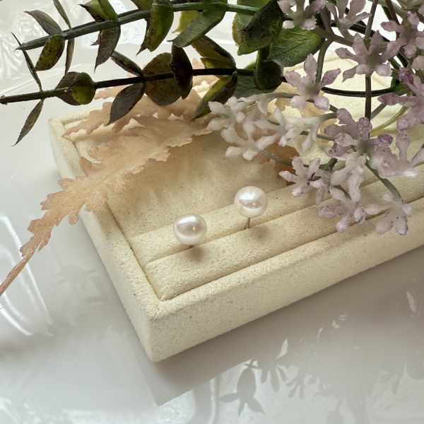 白亮小饅頭單支耳釘efc150w 