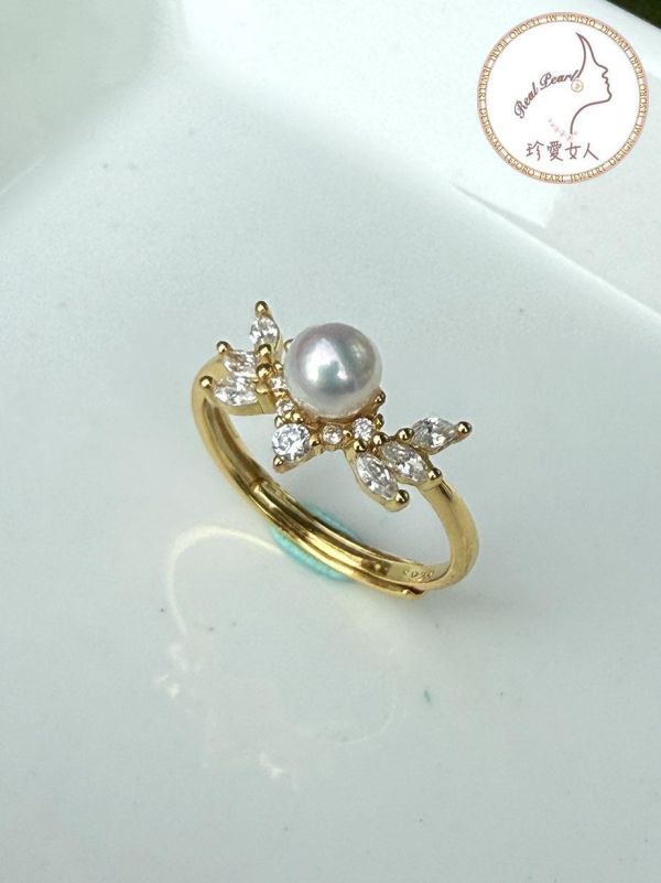 日式輕珠寶設計款戒指#rfp9004 輕珠寶戒指,珍珠戒指,淡水珍珠戒指