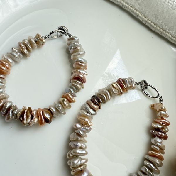 18手圍-糖果色疊打珍珠手環0251737 