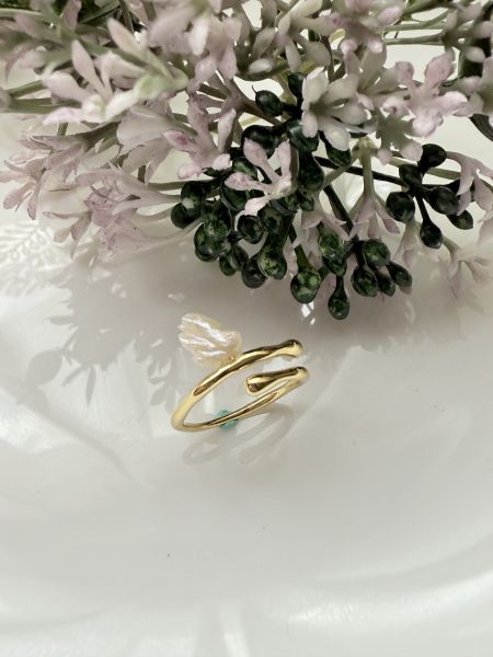 淡水珍珠戒指-簡約款#rfp0324 