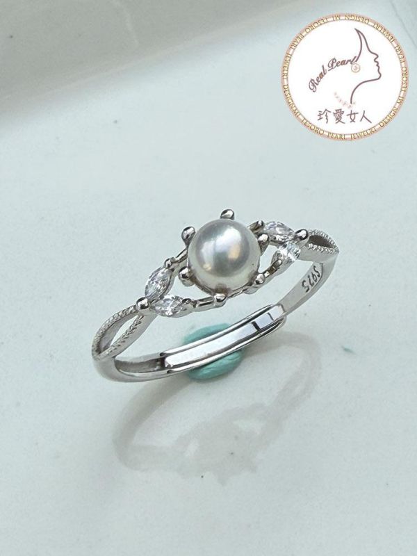 日式輕珠寶設計款戒指#rfp0827 輕珠寶戒指,珍珠戒指,淡水珍珠戒指