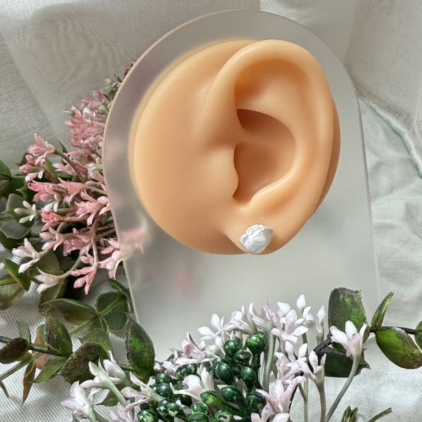 藍血銀子單支耳釘efc160 