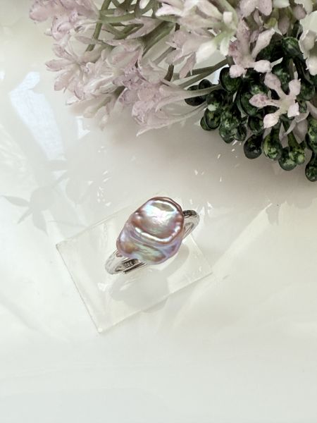 淡水珍珠戒指-稀有金屬色花瓣#PFL8113 