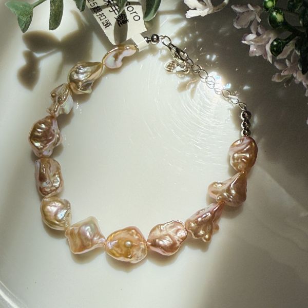 精品粉銀子手鍊02230S 