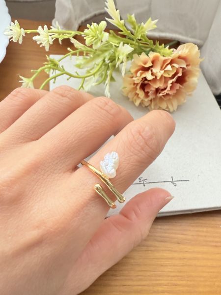 淡水珍珠戒指-簡約款#rfp0324 