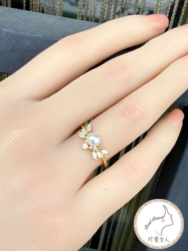 日式輕珠寶設計款戒指#rfp9004 輕珠寶戒指,珍珠戒指,淡水珍珠戒指