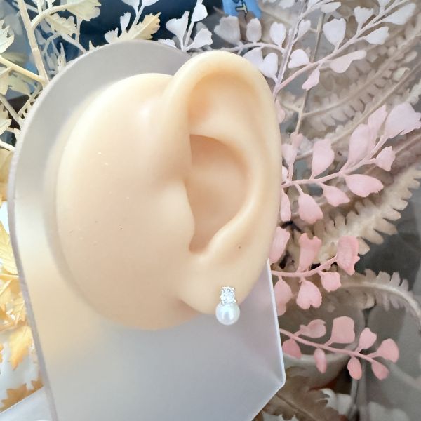 精選AK珍珠耳釘#e0802 