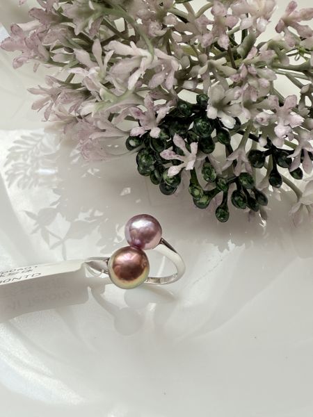 淡水珍珠戒指-雙珠款#rfp0601 