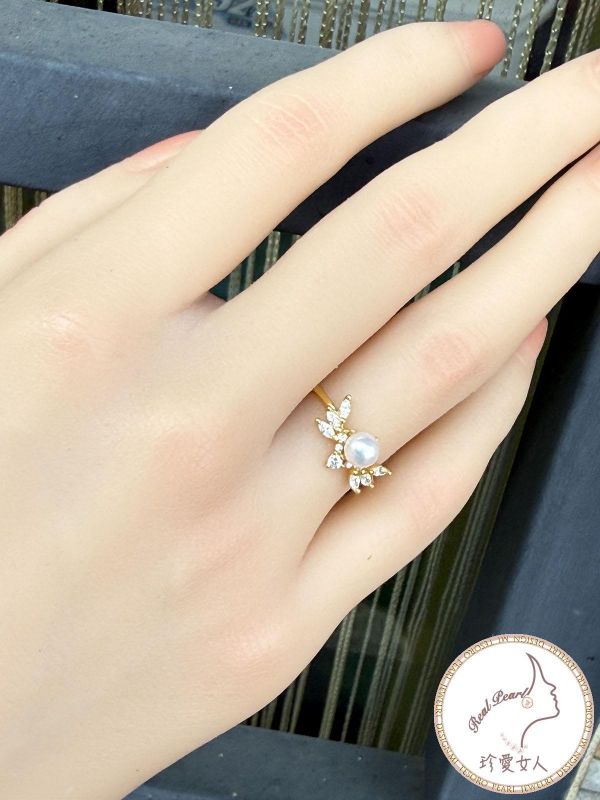 日式輕珠寶設計款戒指#rfp9004 輕珠寶戒指,珍珠戒指,淡水珍珠戒指