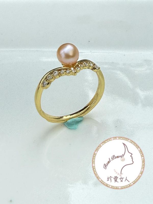日式輕珠寶設計款戒指#rfp0839 輕珠寶戒指,珍珠戒指,淡水珍珠戒指