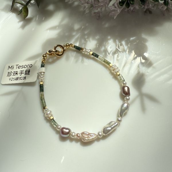 16手圍-稀少品珍珠手鍊02283 
