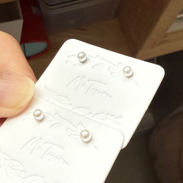 精選白系3mm珍珠耳釘 珍珠耳釘, pearl Earrings