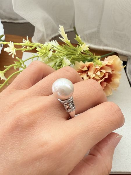 淡水珍珠戒指-古典華麗款#rfp1734 