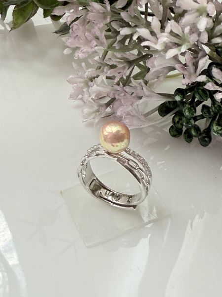淡水珍珠戒指-個性款#rpe0921 