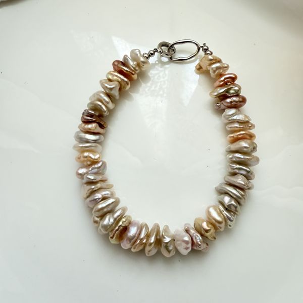 18手圍-糖果色疊打珍珠手環0251737 