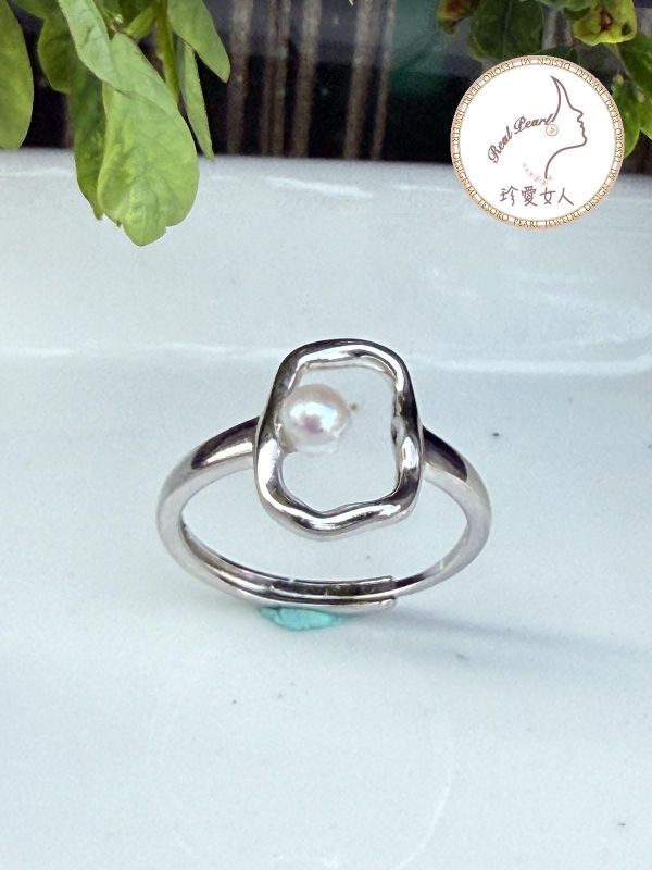 日常簡約款-天然淡水AK珍珠戒指#rfp0830 