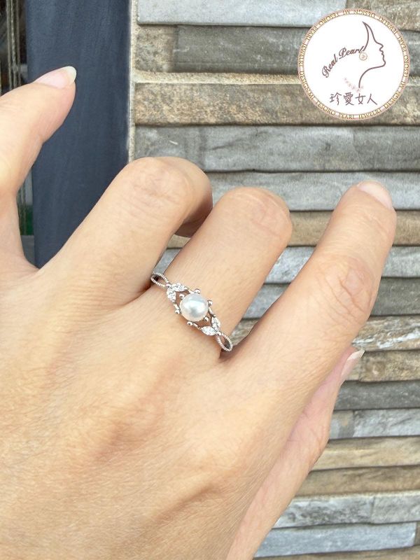 日式輕珠寶設計款戒指#rfp0827 輕珠寶戒指,珍珠戒指,淡水珍珠戒指