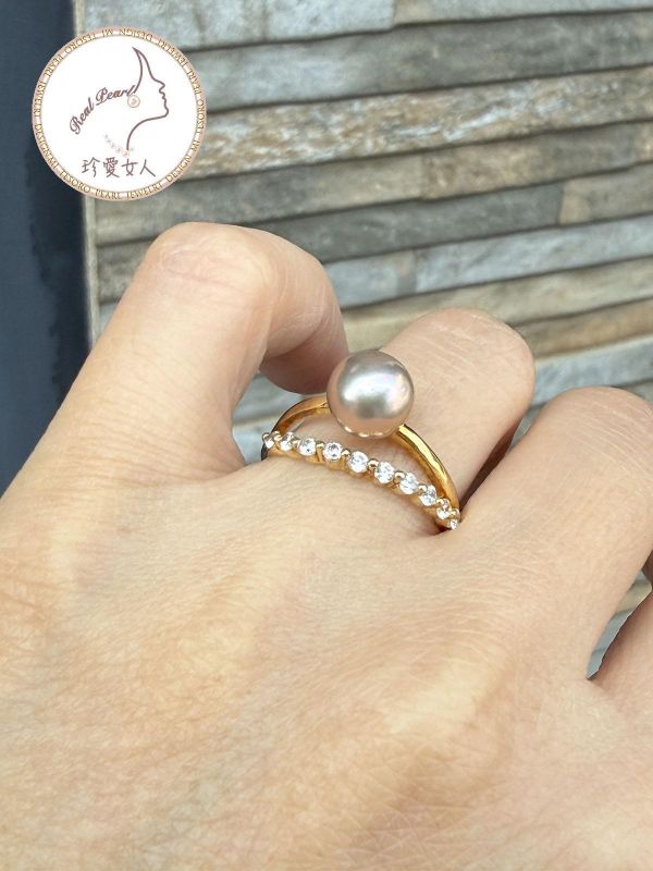 日式輕珠寶設計款戒指#rfp0019 輕珠寶戒指,珍珠戒指,淡水珍珠戒指