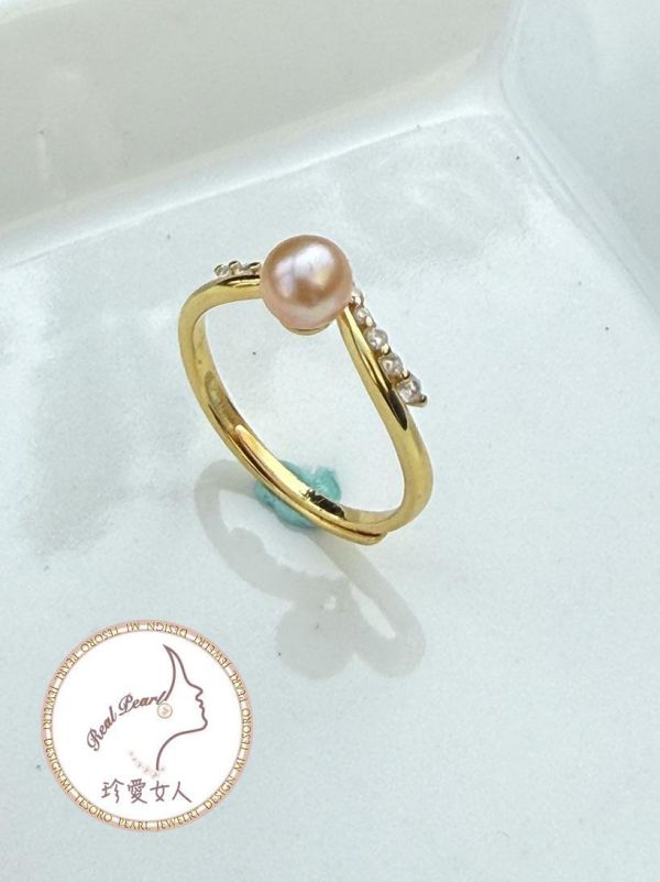 日式輕珠寶設計款戒指#rfp0839 輕珠寶戒指,珍珠戒指,淡水珍珠戒指
