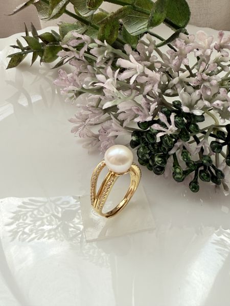 淡水珍珠戒指-華麗蕾絲款#rfp1737 