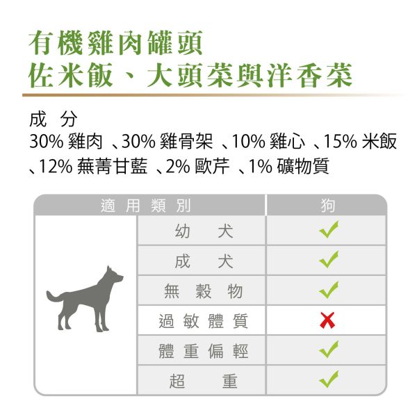 (準備中  請勿下單) Tackenberg塔肯柏格 [有機雞肉罐頭]  400g 