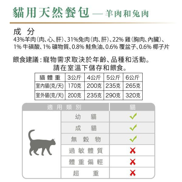 (準備中 請勿下單) Tackenberg塔肯柏格 [貓用天然餐包] 85g 