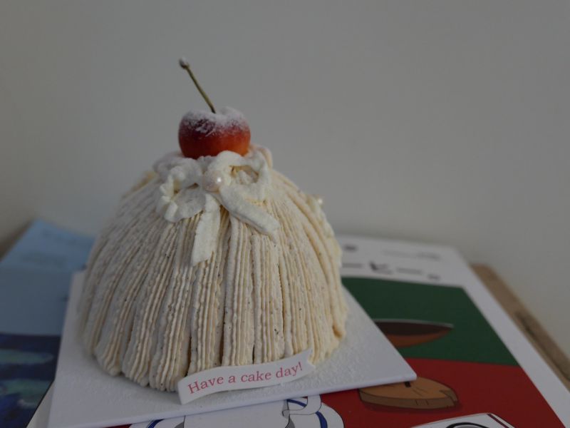 紅茶麻糬奶油蝴蝶結戚風蛋糕 