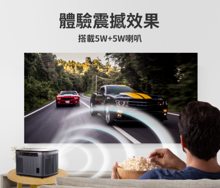 微型行動智慧高亮度投影機 SPJ-MO (含100吋布幕/腳架/收納包/遙控器) 