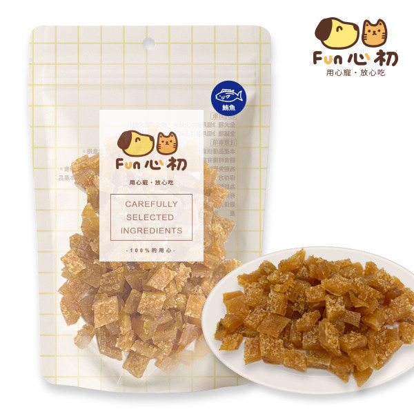 FUN心初-旗魚雞肉丁 全宏寵物零食, 高品質寵物食品, 天然寵物食品, 健康寵物零食, 營養寵物食品, 安全寵物點心, 無添加寵物零食, 寵物零食製造, 寵物食品OEM, 台灣寵物食品, 寵物專用零食, 精選食材寵物食品, 科學配方寵物食品, 低敏寵物零食, 無穀寵物食品, 寵物營養點心, 寵物補充零食, 狗狗零食, 貓咪零食, 健康狗零食, 天然狗點心, 營養貓零食, 狗貓通用零食, 低脂寵物食品, 高蛋白寵物食品,