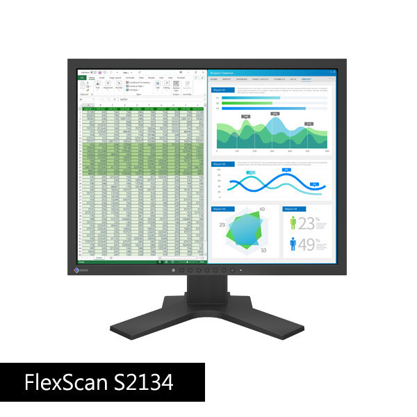 FlexScan S2134 21.3吋 4:3畫面比/低藍光/低閃頻 商用顯示器 