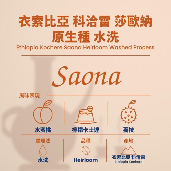 衣索比亞 Kochere Saona — Heirloom 