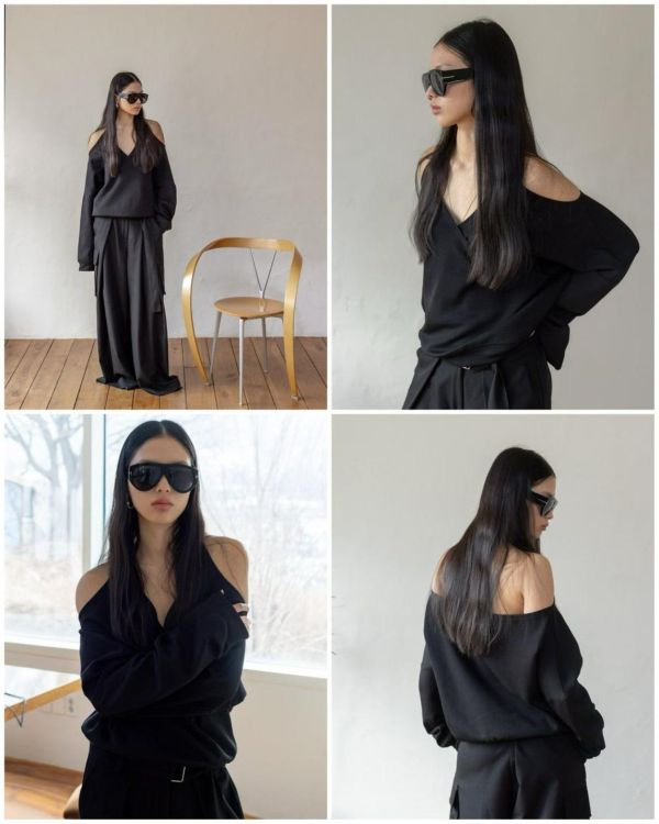 繞脖美背太空棉上衣 