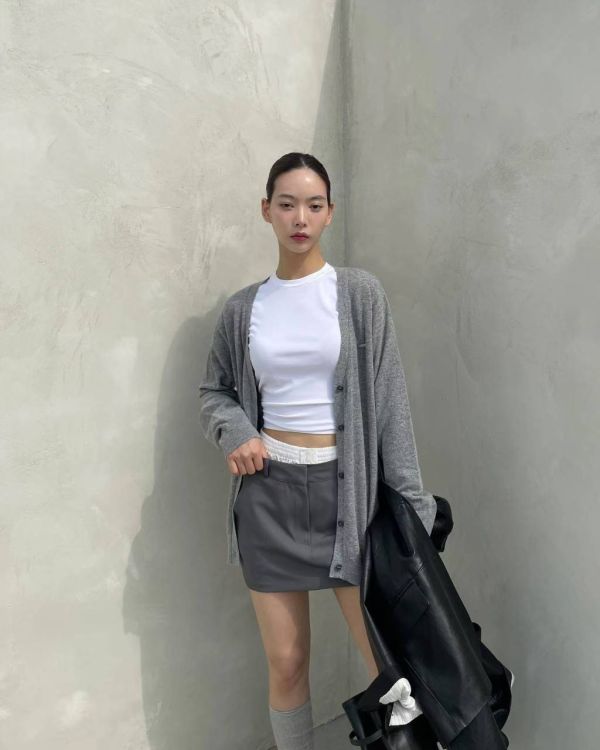 秋冬拼接西裝褲裙 