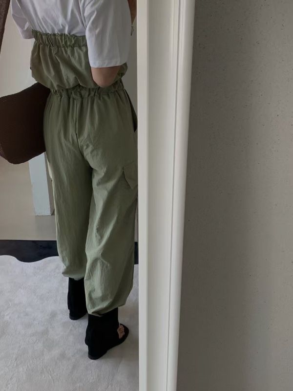 平口顯瘦無聲尼龍連身褲 