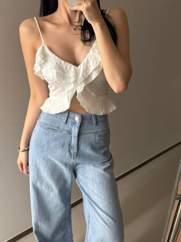 法式V領顯瘦上衣 