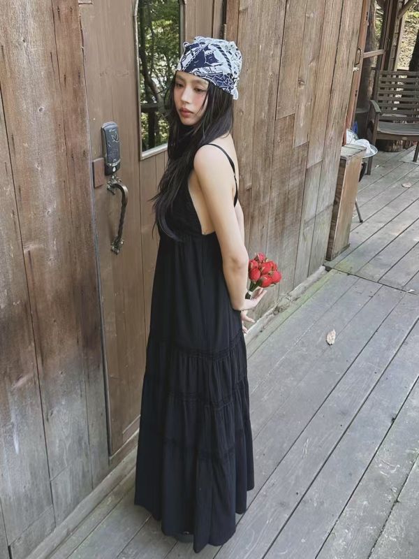 渡假風 V領性感洋裝 