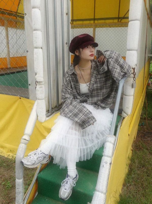 顯瘦澎澎蛋糕長裙 