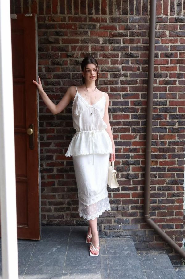 花邊蕾絲直筒裙 