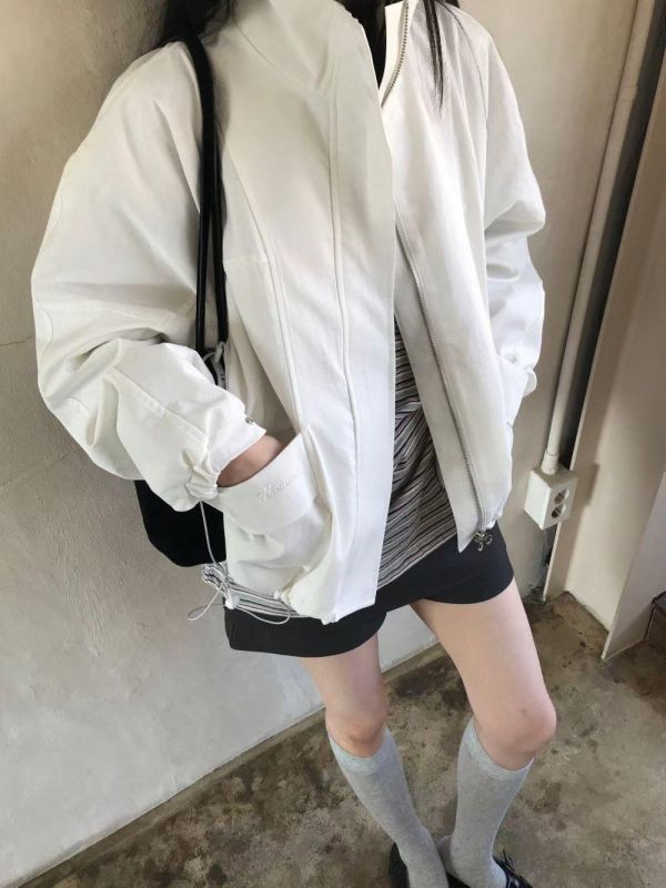 時髦立領挺版夾克外套 