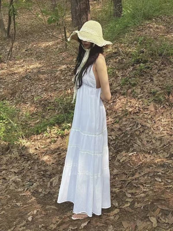 渡假風 V領性感洋裝 