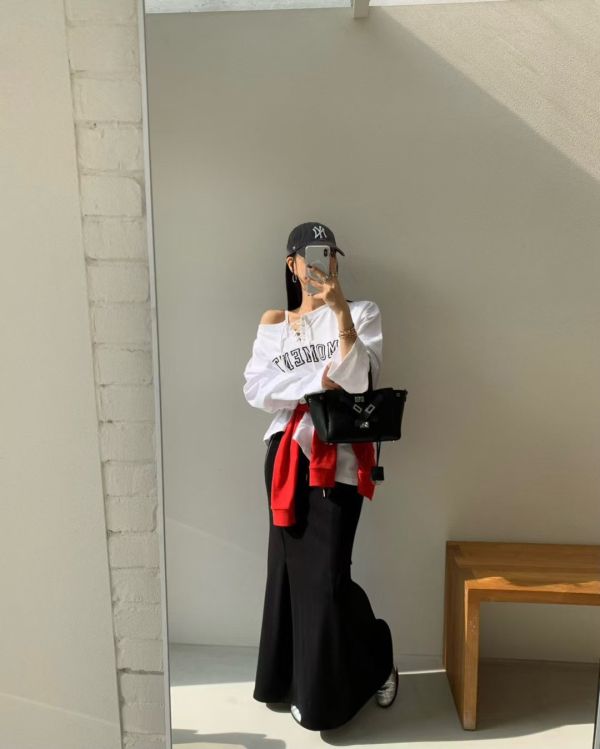 拉鍊磨毛魚尾棉裙 