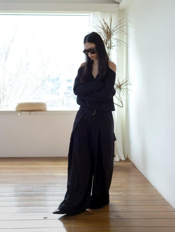 繞脖美背太空棉上衣 