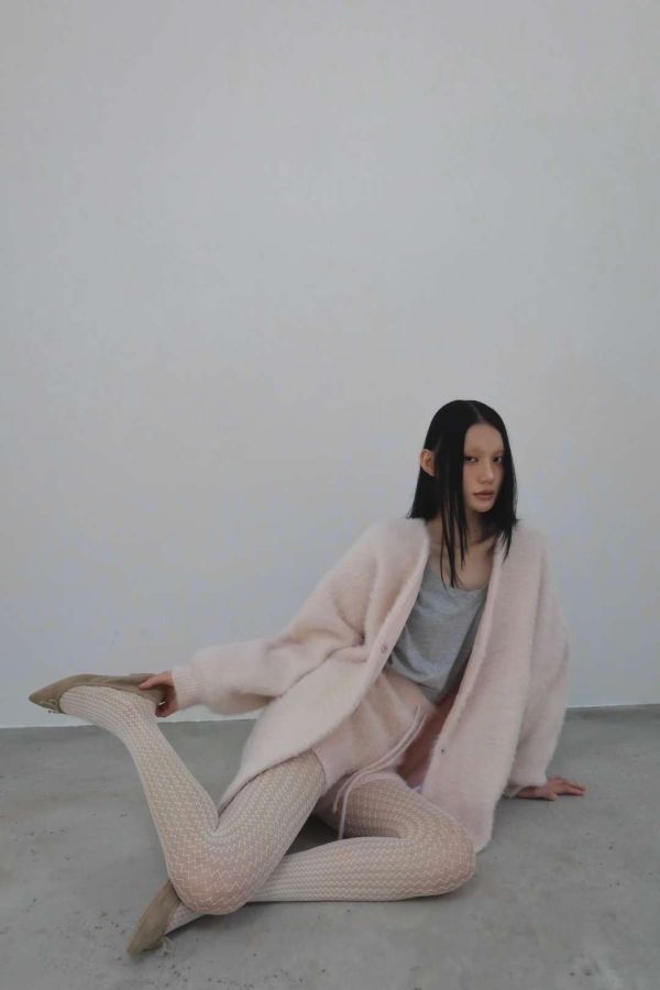 毛絨絨寬鬆罩衫/毛絨短褲 