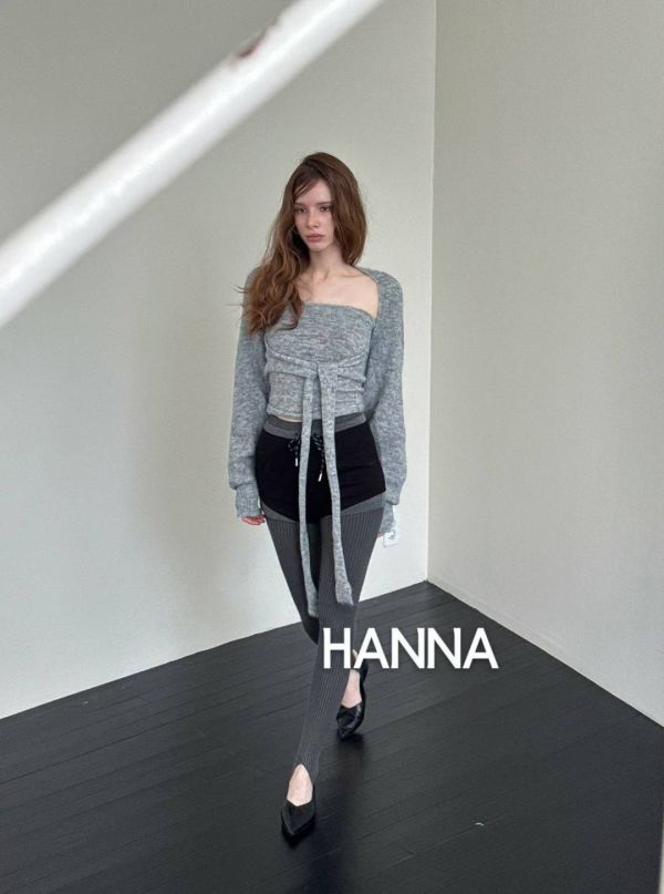 慵懶風無袖綁帶針織衣+針織罩衫外套Set 