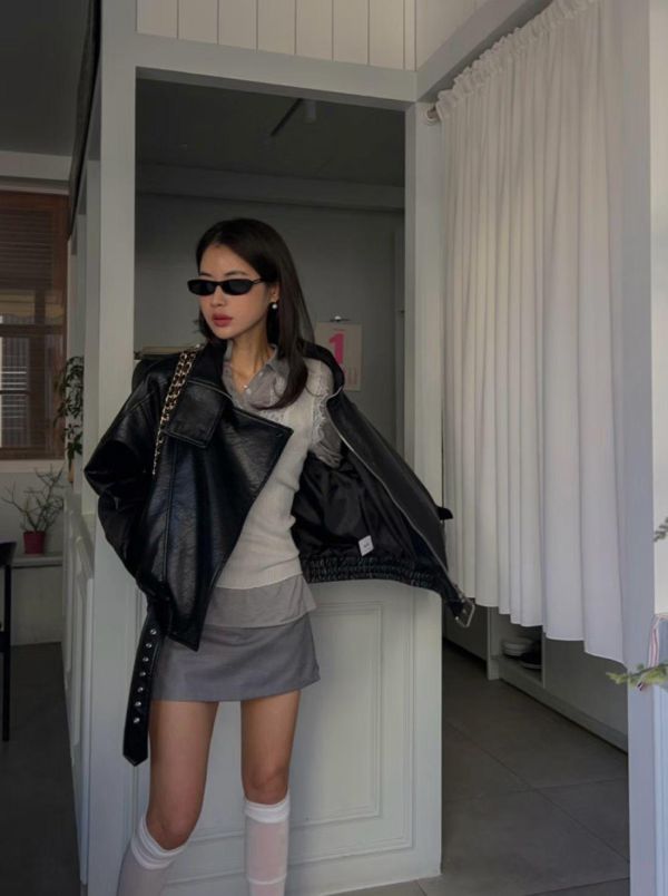 辣款歐膩西裝短裙 